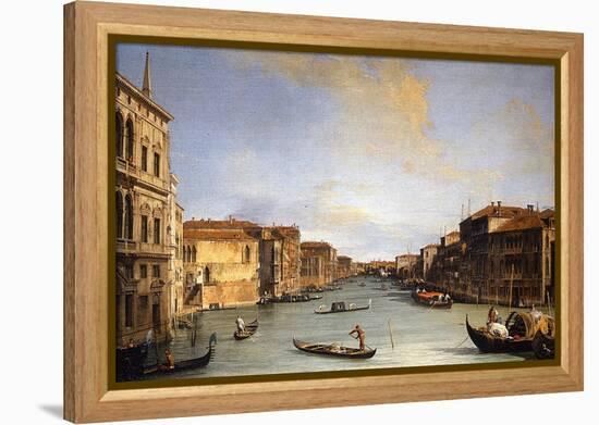 View of The Grand Canal from the Rialto Bridge, c.1730-68-Canaletto-Framed Premier Image Canvas