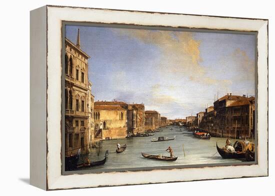 View of The Grand Canal from the Rialto Bridge, c.1730-68-Canaletto-Framed Premier Image Canvas