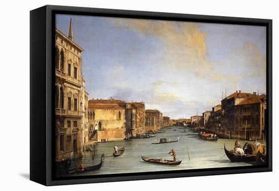 View of The Grand Canal from the Rialto Bridge, c.1730-68-Canaletto-Framed Premier Image Canvas