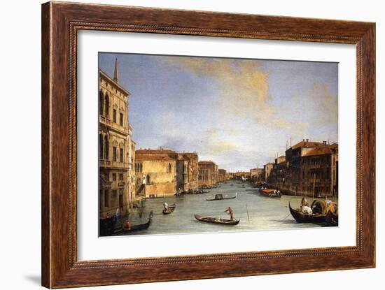 View of The Grand Canal from the Rialto Bridge, c.1730-68-Canaletto-Framed Giclee Print