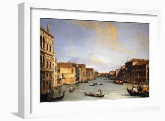 View of The Grand Canal from the Rialto Bridge, c.1730-68-Canaletto-Framed Giclee Print