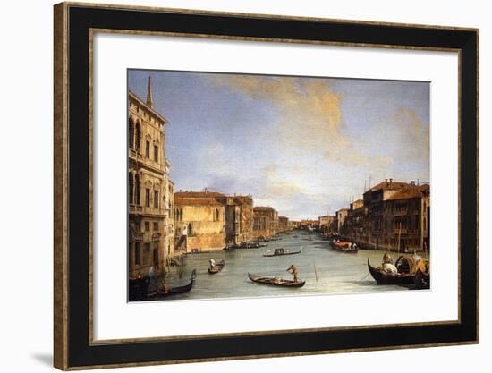 View of The Grand Canal from the Rialto Bridge, c.1730-68-Canaletto-Framed Giclee Print