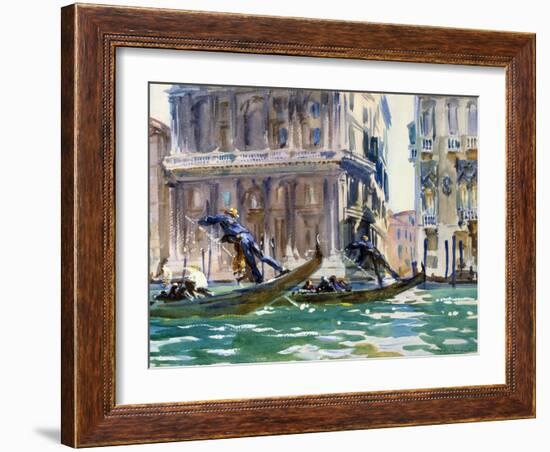 View of the Grand Canal in Venice by John Singer Sargent-null-Framed Photographic Print