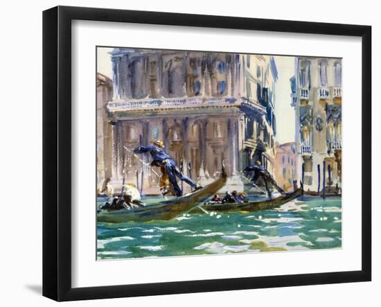 View of the Grand Canal in Venice by John Singer Sargent-null-Framed Photographic Print