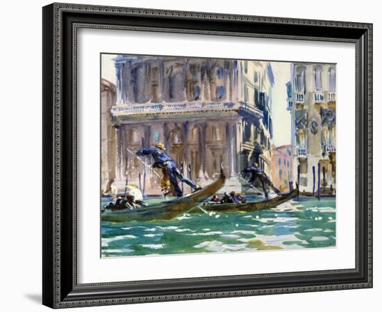 View of the Grand Canal in Venice by John Singer Sargent-null-Framed Photographic Print