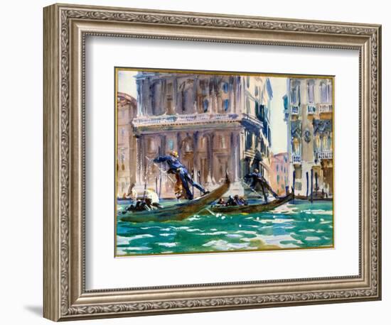 View of the Grand Canal in Venice, C.1906 (Watercolour)-John Singer Sargent-Framed Giclee Print
