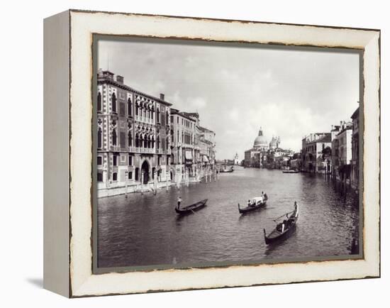 View of the Grand Canal with Gondolas-null-Framed Premier Image Canvas