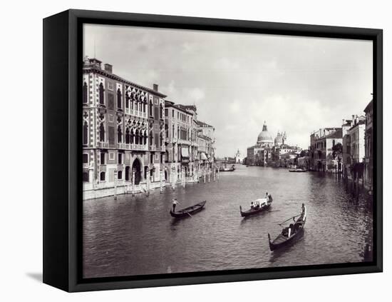 View of the Grand Canal with Gondolas-null-Framed Premier Image Canvas
