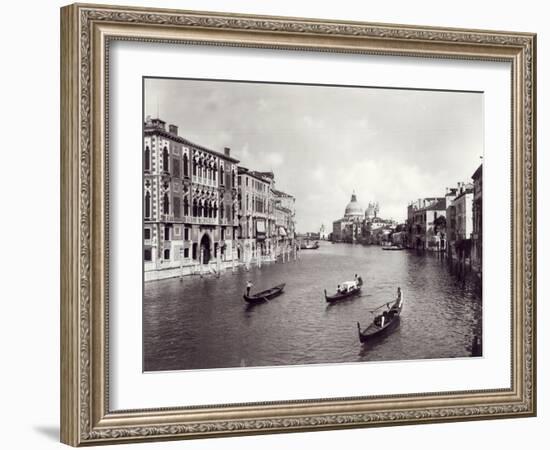 View of the Grand Canal with Gondolas-null-Framed Photographic Print