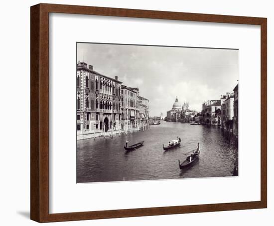 View of the Grand Canal with Gondolas-null-Framed Photographic Print