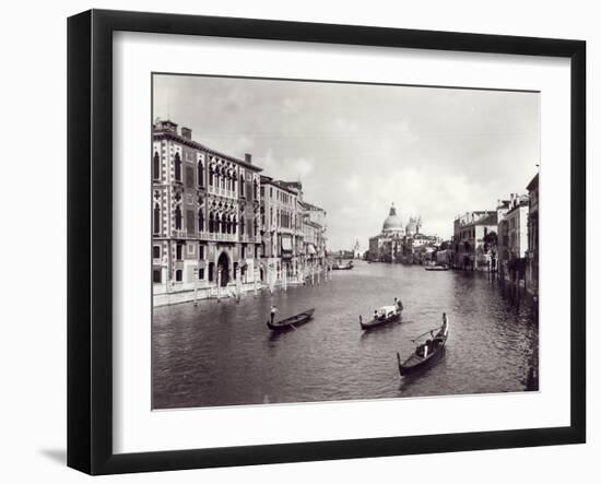 View of the Grand Canal with Gondolas-null-Framed Photographic Print