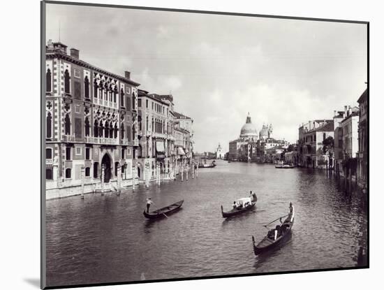 View of the Grand Canal with Gondolas-null-Mounted Photographic Print