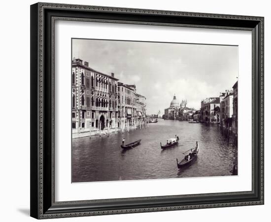 View of the Grand Canal with Gondolas-null-Framed Photographic Print