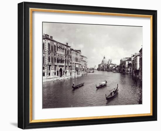 View of the Grand Canal with Gondolas-null-Framed Photographic Print