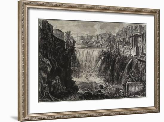 View of the Grand Cascade at Tivoli, 1766-Giovanni Battista Piranesi-Framed Giclee Print