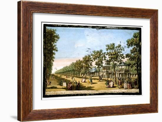 'View of the Grand Walk etc in Vauxhall Gardens taken from the Entrance', London, c1760-Edward Rooker-Framed Giclee Print