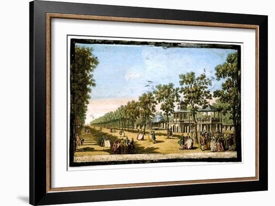 'View of the Grand Walk etc in Vauxhall Gardens taken from the Entrance', London, c1760-Edward Rooker-Framed Giclee Print