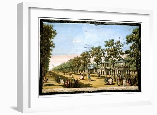 'View of the Grand Walk etc in Vauxhall Gardens taken from the Entrance', London, c1760-Edward Rooker-Framed Giclee Print