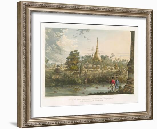 View of the Great Dagon Pagoda at Rangoon from the West, Engraved by Henry Pyall (1795-1833)…-Joseph Moore-Framed Giclee Print