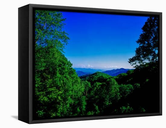 View of the Great Smoky Mountains National Park from Newfound Gap Road, Tennessee and North Caro...-null-Framed Premier Image Canvas