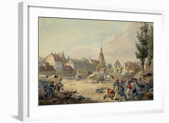 View of the Grimma Suburb, Leipzig, 1813-John Augustus Atkinson-Framed Giclee Print