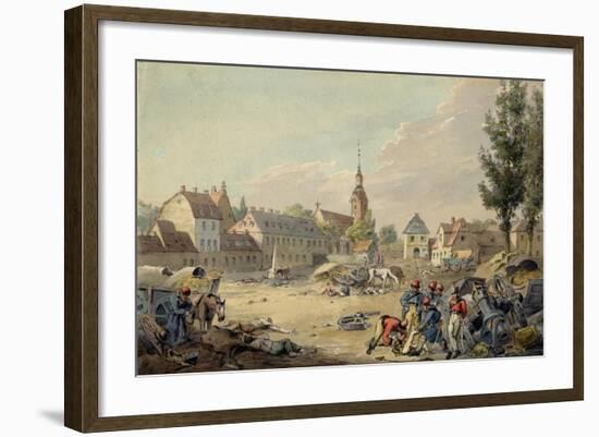 View of the Grimma Suburb, Leipzig, 1813-John Augustus Atkinson-Framed Giclee Print