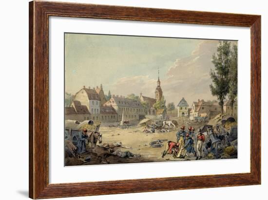 View of the Grimma Suburb, Leipzig, 1813-John Augustus Atkinson-Framed Giclee Print