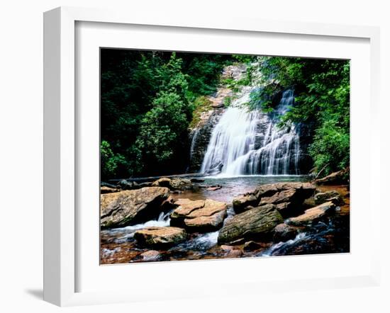 View of the Helton Creek Falls, Chattahoochee-Oconee National Forest, Georgia, USA-null-Framed Photographic Print