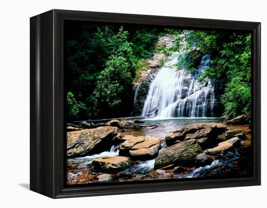 View of the Helton Creek Falls, Chattahoochee-Oconee National Forest, Georgia, USA-null-Framed Premier Image Canvas