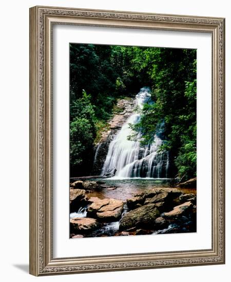 View of the Helton Creek Falls, Chattahoochee-Oconee National Forest, Georgia, USA-null-Framed Photographic Print