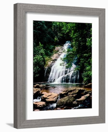 View of the Helton Creek Falls, Chattahoochee-Oconee National Forest, Georgia, USA-null-Framed Photographic Print