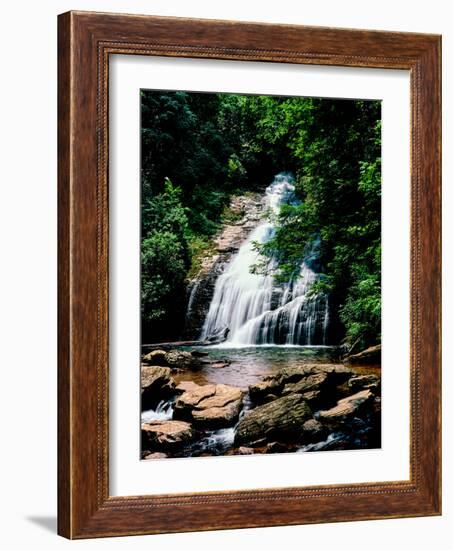 View of the Helton Creek Falls, Chattahoochee-Oconee National Forest, Georgia, USA-null-Framed Photographic Print