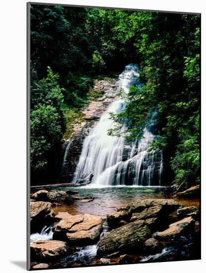View of the Helton Creek Falls, Chattahoochee-Oconee National Forest, Georgia, USA-null-Mounted Photographic Print