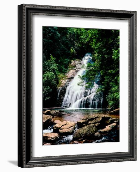 View of the Helton Creek Falls, Chattahoochee-Oconee National Forest, Georgia, USA-null-Framed Photographic Print