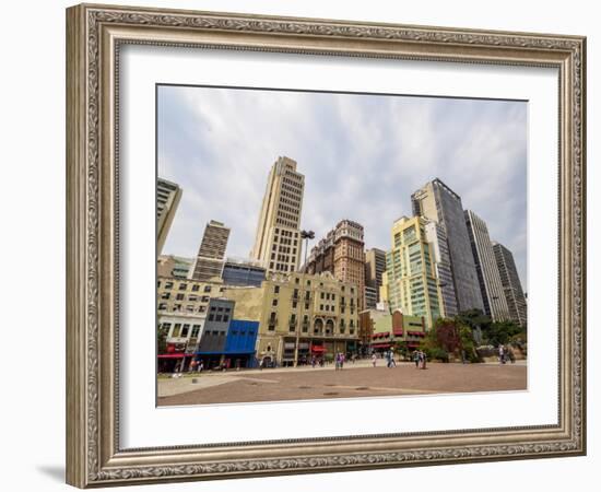 View of the high rise building in the city centre, City of Sao Paulo, State of Sao Paulo, Brazil, S-Karol Kozlowski-Framed Photographic Print