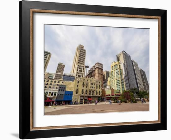 View of the high rise building in the city centre, City of Sao Paulo, State of Sao Paulo, Brazil, S-Karol Kozlowski-Framed Photographic Print