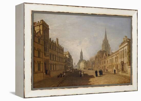 View of the High Street, Oxford, 1809-1810 (Oil on Canvas)-Joseph Mallord William Turner-Framed Premier Image Canvas