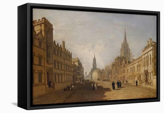 View of the High Street, Oxford, 1809-1810 (Oil on Canvas)-Joseph Mallord William Turner-Framed Premier Image Canvas