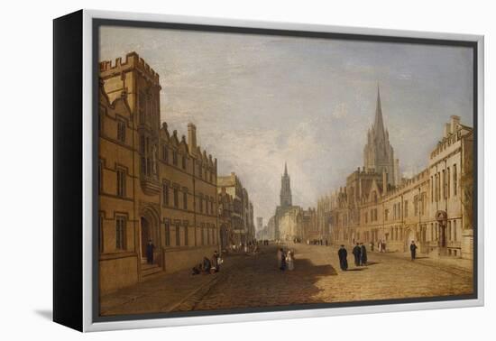 View of the High Street, Oxford, 1809-1810 (Oil on Canvas)-Joseph Mallord William Turner-Framed Premier Image Canvas