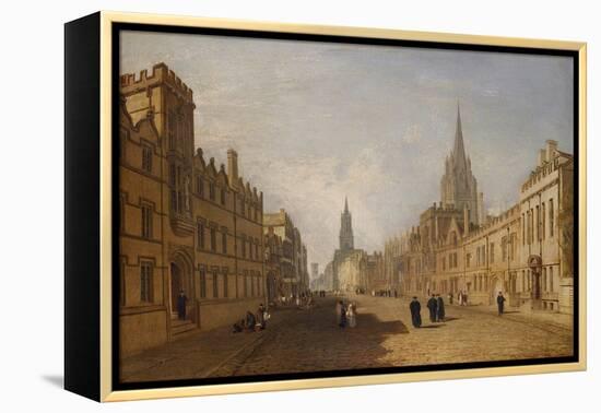 View of the High Street, Oxford, 1809-1810 (Oil on Canvas)-Joseph Mallord William Turner-Framed Premier Image Canvas