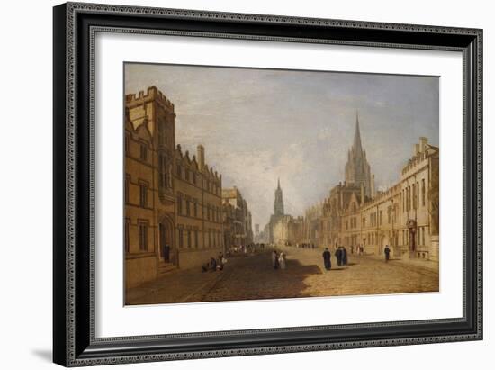 View of the High Street, Oxford, 1809-1810 (Oil on Canvas)-Joseph Mallord William Turner-Framed Giclee Print