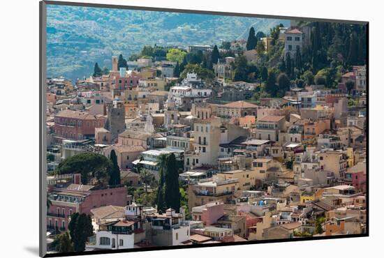 View of the Hill Town of Taormina, Sicily, Italy, Mediterranean, Europe-Martin Child-Mounted Photographic Print