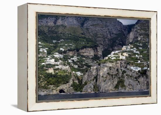 View of the Hillside Houses, Hotels and Waterside Residences of the Amalfi Coast, Campania, Italy-Natalie Tepper-Framed Stretched Canvas