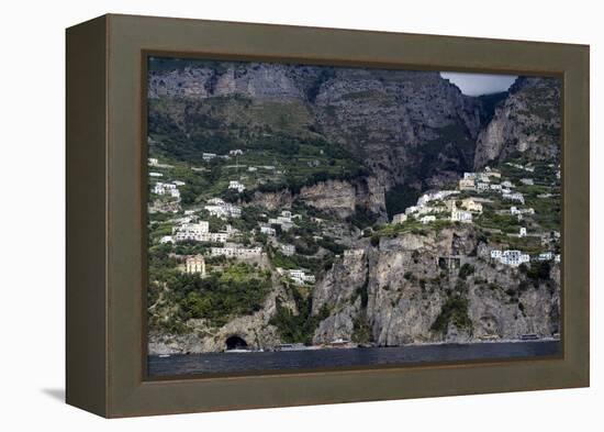 View of the Hillside Houses, Hotels and Waterside Residences of the Amalfi Coast, Campania, Italy-Natalie Tepper-Framed Stretched Canvas