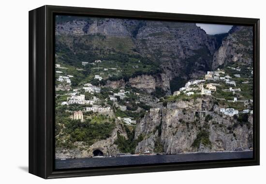 View of the Hillside Houses, Hotels and Waterside Residences of the Amalfi Coast, Campania, Italy-Natalie Tepper-Framed Stretched Canvas