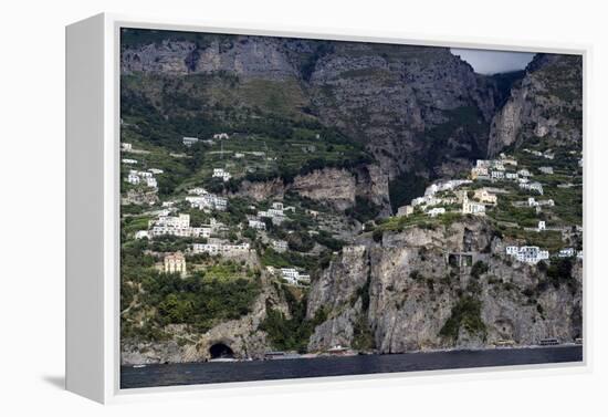 View of the Hillside Houses, Hotels and Waterside Residences of the Amalfi Coast, Campania, Italy-Natalie Tepper-Framed Stretched Canvas