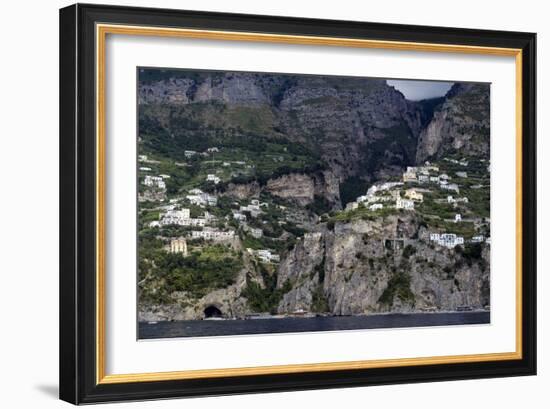 View of the Hillside Houses, Hotels and Waterside Residences of the Amalfi Coast, Campania, Italy-Natalie Tepper-Framed Photo