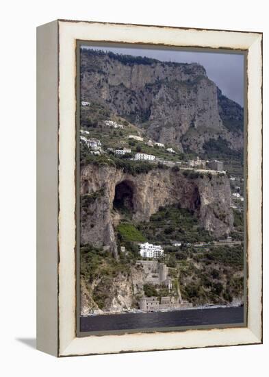 View of the Hillside Houses, Hotels and Waterside Residences of the Amalfi Coast, Campania, Italy-Natalie Tepper-Framed Stretched Canvas