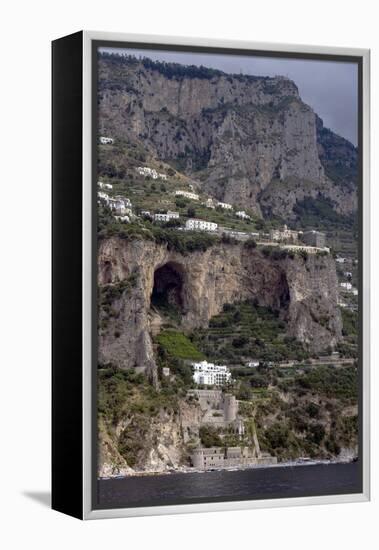 View of the Hillside Houses, Hotels and Waterside Residences of the Amalfi Coast, Campania, Italy-Natalie Tepper-Framed Stretched Canvas