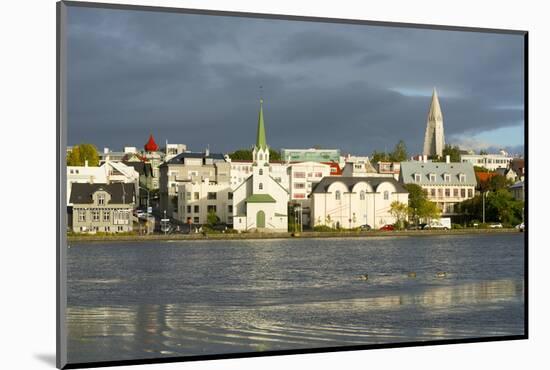 View of the Historic Centre and Lake Tjornin, Reykjavik, Iceland, Polar Regions-Miles Ertman-Mounted Photographic Print